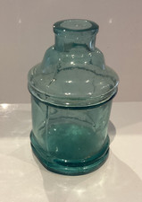 Antique inkwell bottle aqua - antique,