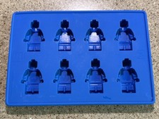 Mini-Figure Silicone Mold Tray Blue Candy Ice cubes 2010