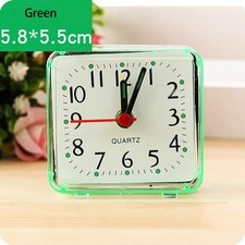 Quartz Alarm Clock With Night Light No Tick Snooze Silent Small Bedside Clock