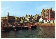 1960s Orkney Islands Postcard Harbour Fishing Boats & Stromness Hotel Unposted