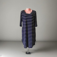 Ladies Navy & White Striped