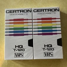 (2)Certron HQ T-120 Blank VHS