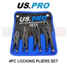 US PRO 4pc Locking Pliers Set