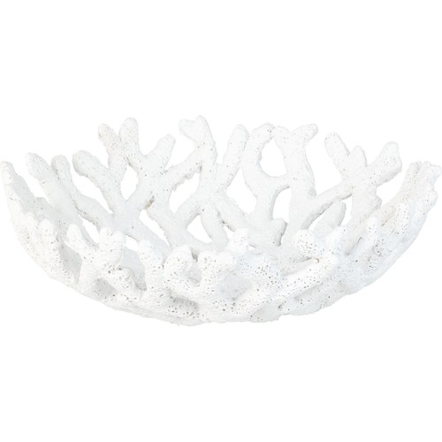 White coral decorative bowl - white,