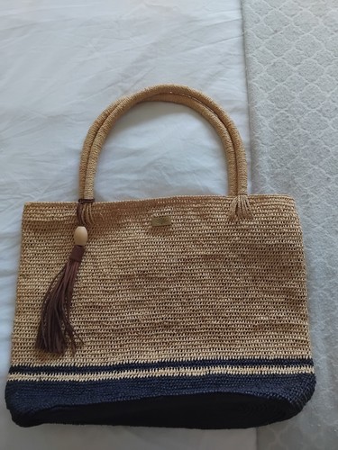 Woven straw summer beach - woven,