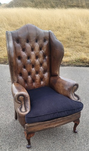 Vintage early c20th - early, leather