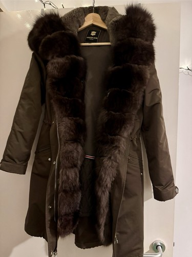 Luxurious brown parka - luxurious, with