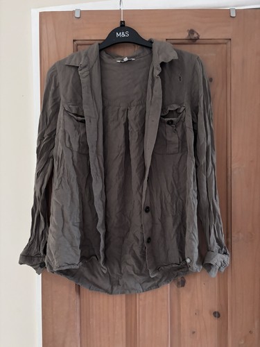 Khaki green jacket shirt