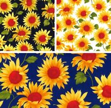 Sunflower 100% Cotton Fabric Floral Yellow Flowers Cotton Poplin Sewing Crafts