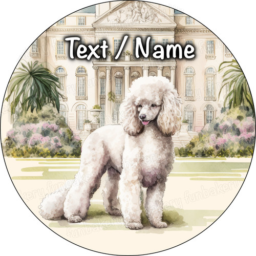Poodle dog cake topper party - poodle,