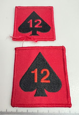 2 British Army 12 Mechanised Brigade Cloth Badges 60x55 mm & 50x50 mm