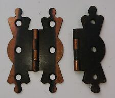 Pair Mini Metal Hinges Jewellery Box Dolls House Decorative Hinges - Look Bronze