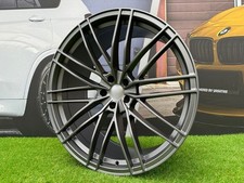 4X R22 Inch 5x112 Audi ABT GR22 Style Gun Metal Half Matt Wheels: Fits For Q7 Q8