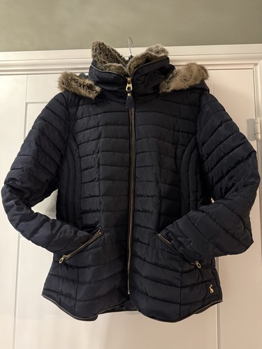 Navy joules puffer - coat, jacket