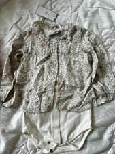 Tartine et Chocolat Baby Girl Blouse Bodysuit With Hoid BNWT 18 M
