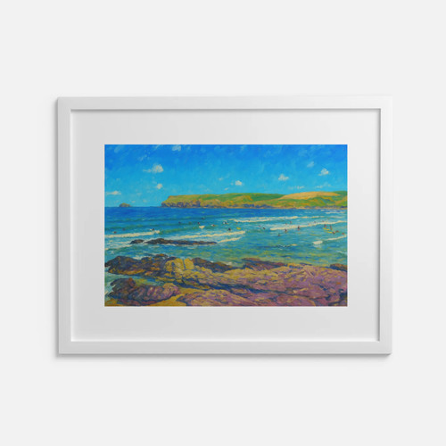 Polzeath framed acrylic art - framed,
