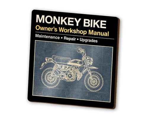 Monkey bike mdf magnet - magnet,