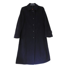 Salko Loden Tirol Alpaca Wool Overcoat US 8 Traditional Made In Austria Black