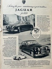 JAGUAR CARS FOR 1959 - Mark 8, 9 - xk 150 -  Vintage Motor Car Advert Original
