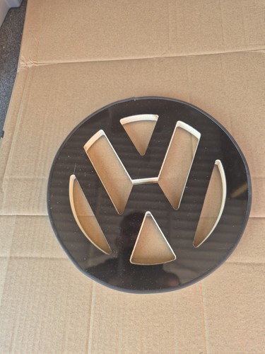 Gloss black plywood sign - black, vw