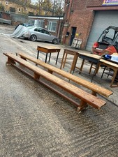 Vintage Wooden Gym Bench Old