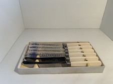 Larko Set Of 6 Dessert Knives  Lewis Rose & Co. Sheffield # 1