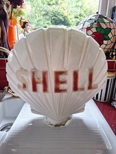 Original vintage shell petrol pump globe