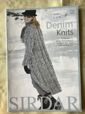Sirdar pattern book 326. Denim Knits 18 designs DK Aran & Chunky.