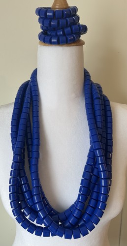 Blue unisex african - african, beads