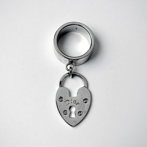 Dior ring silver heart padlock - dior,