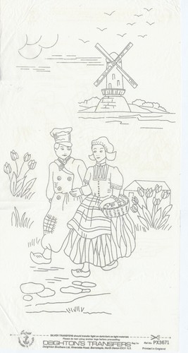 Vintage embroidery transfer - embroidery,