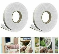 2X 5M Weather Foam Tape Draught Draft Excluder Seal Strip Insulation Window Door