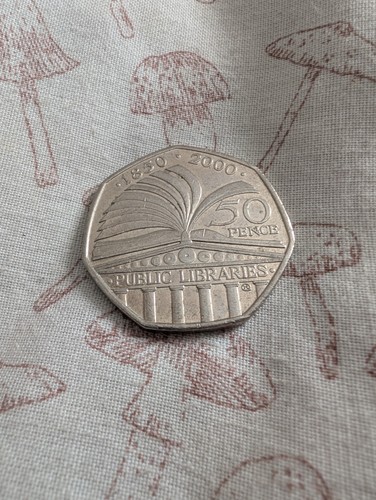 Public libraries 50p coin - 50p,