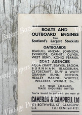 Cameron & Campbell Glasgow Boats Outboards 1958 vintage very small print advert