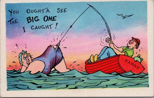 Vtg walt munson - fishing, humor