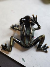 Shudehill Golden Pond Frog Green Gold Felt Underneath 11 Cm