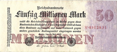 Reichsbanknote million mark - reichsbanknote, 50