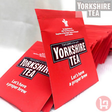 YORKSHIRE Tea Bags SACHETS Individual ENVELOPED Tagged 100% BLACK Classic