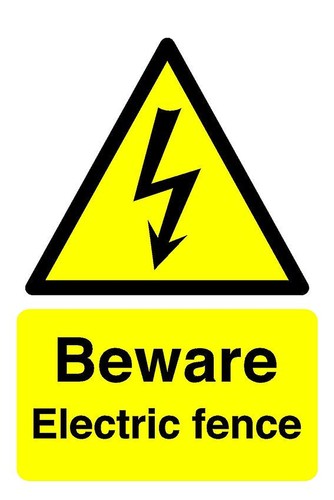 Beware electric fence - electric, safety