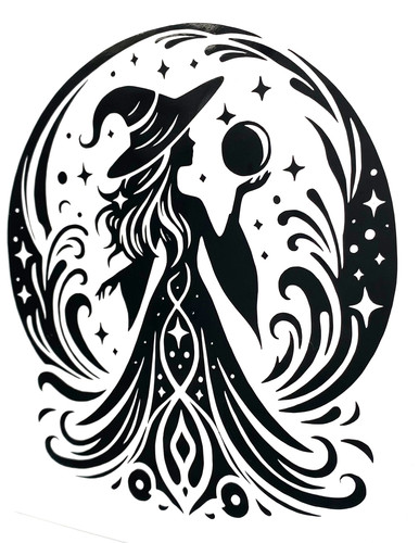 Witch witchy decal vinyl - witchy,