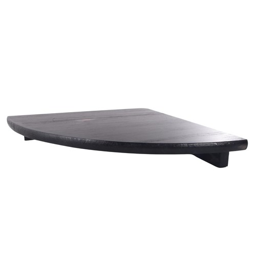 Black wooden corner shelves - black,