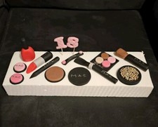 Edible Mac  Make up ,Cake Topper  Set   including age any colours.   