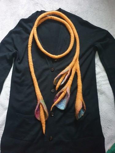 Handmade felted wool necklace - handmade,