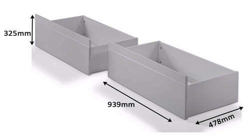 Pair pine under bed storage - under,