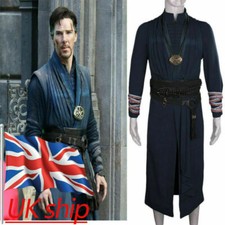 Cosplay Movie Doctor Strange Full Set Costumes Ring & Eye of Agamotto Necklace
