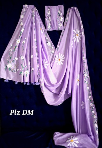 Hand painted saree - hand,