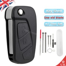 For Ford KA MK2 3 Button Flip Key Fob Case Shell + Pin Removal Tool 2008 - 2016