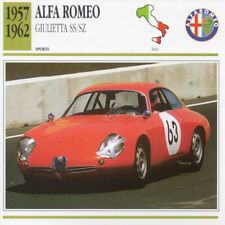 1957-1962 ALFA ROMEO GIULIETTA SS/SZ Racing Classic Car Photo/Info Maxi Card