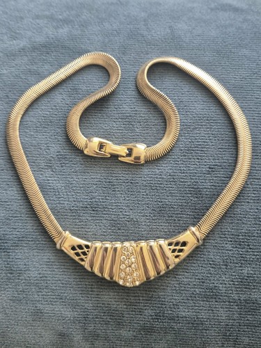 80s vintage necklace gold - 80s,
