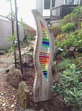 Stained Glass Garden Sculpture